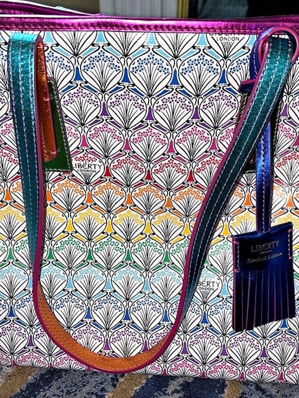 Liberty London Marlborough Tote White & Multicolor -Limited Edition